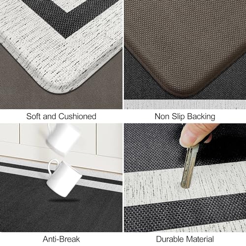 Tapetes de cocina antifatiga con espuma viscoelástica acolchada e impermeable 5