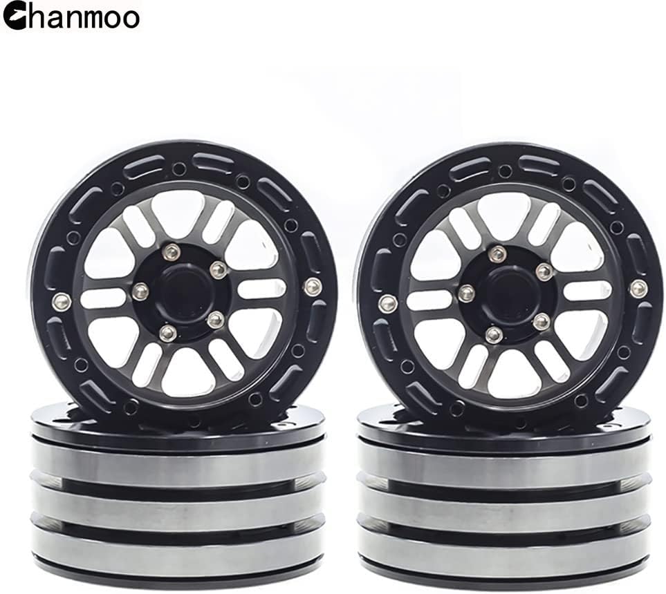 1.9 メタル ビードロック ホイール リム & クローラー タイヤ 120MM 【アルミニウムホイールリムハブ】 ヘックス フォームインサート付き