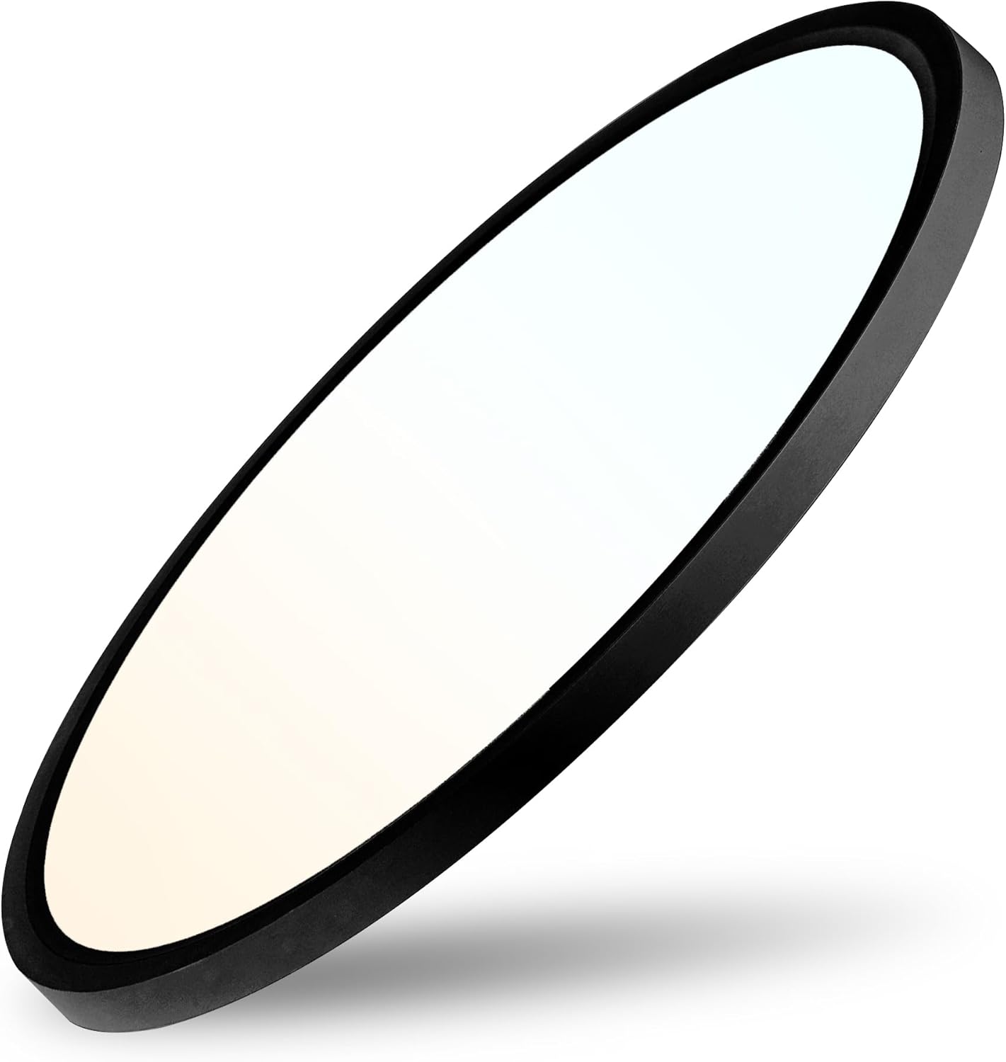 Photo 1 of  23.7 Inch LED Flush Mount Ceiling Light - Dimmable & 3 CCT Modes(3000/5000/6000K), 5000LM, 50W Ultra-Thin Low Profile Ceiling Light for Living Room, Kitchen, Hallway, Office, Black 