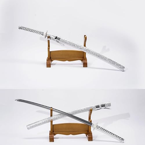 Miniatura 5 de 1045/1060 arcilla templada de acero de alto carbono Hademade templado por calor, hecha a mano, forjada a mano, katana japonesa auténtica, espiga