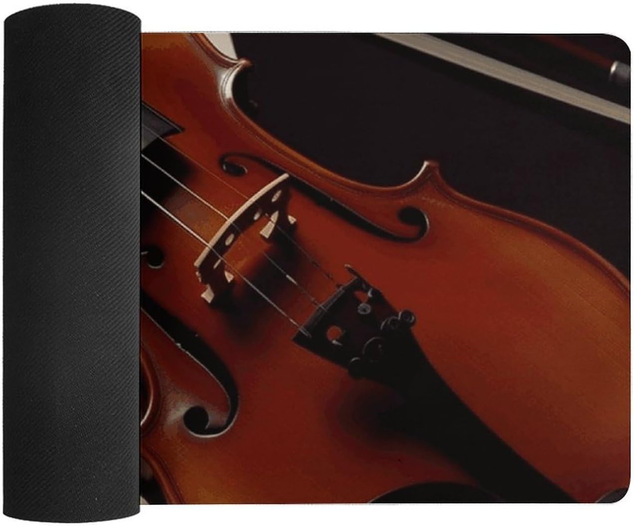 Waterproof Desk Pad 24x12 in Non-Slip Rubber Base Violin Sheet Music Desk Mat for Keyboard and Mouse Foldable Gaming Mousepad Large Protector for Computer Laptop Remote Work Home Office image 3