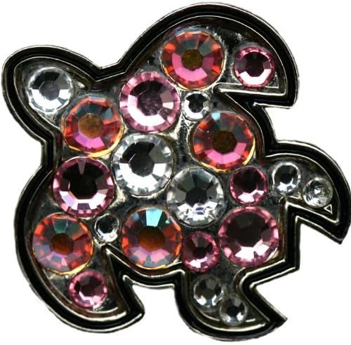 Turtle with Crystals Golf Ball Marker with Ocean Hat Clip image 3