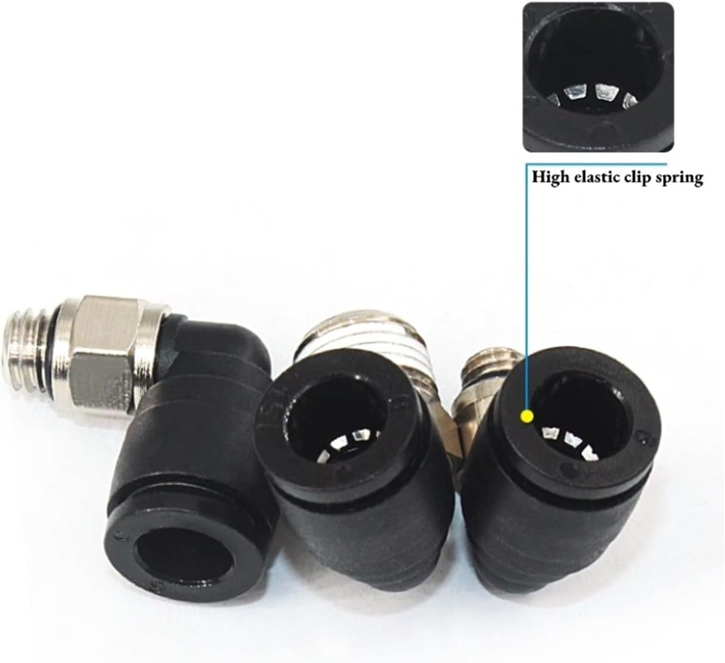 1pcs PC2,PC3,PC4,PC5,PC6/PL2/PL3/PL4/PL5/PL6,POC3,POC4,POC5,POC6-01/M3/M5 Pneumatic tube mini L, right Angle plug connector(POC4 (Pack of 10),M5)