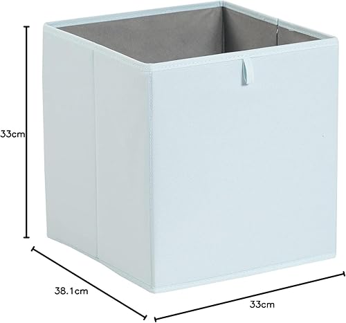 Miniatura 12 de Yaxa Basics Contenedores organizadores de cubos, cestas de almacenamiento plegables para estantes, color blanco, paquete de 6, 10.5 x 10.5 x 11