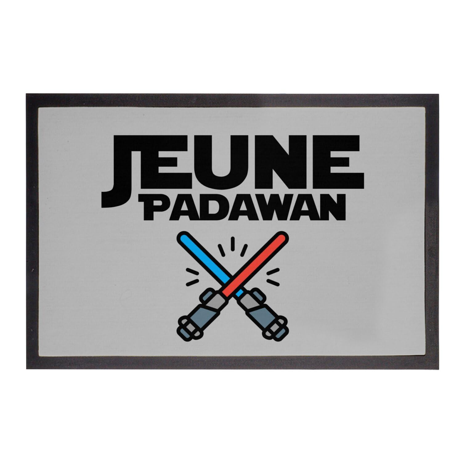 Paillasson gris Padawan Galaxy ultra résistant pour fans d'étoiles 60x40
