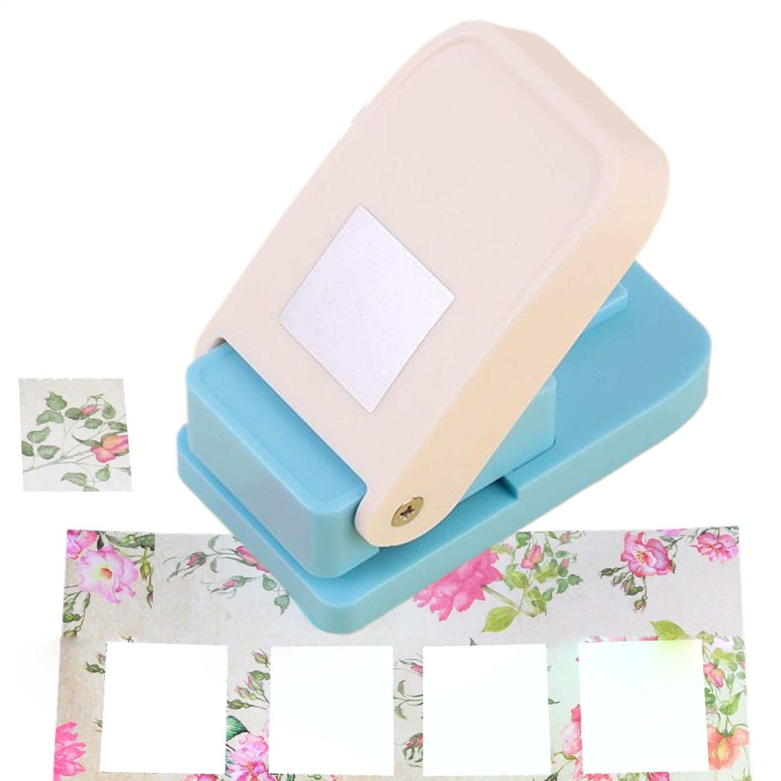 Stamp Puncher Square - urządzenie wielofunkcyjne, ręczne narzędzie do wycinania narożników do kronikowania, scrapbookingu, etykietowania i dekoracji artystycznych, łatwe w użyciu, solidne i przenośne