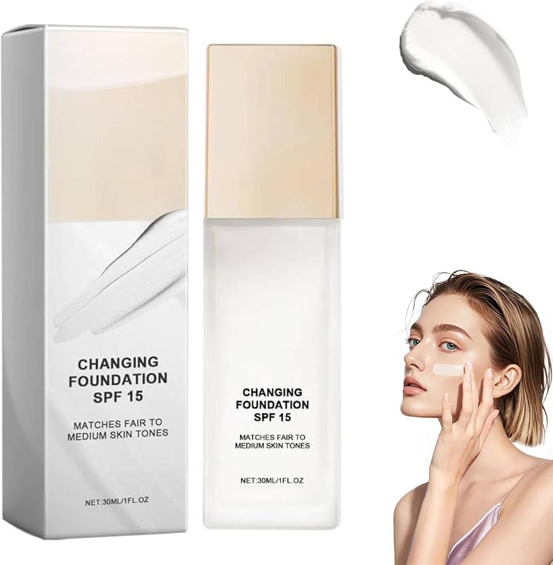 Melya Fond de Teint 50 Ans et Plus, Hydrating Foundation for Mature Skin, Liquid Foundation Lightweight Natural Finish Long-Lasting Coverage For Dry Skin, 30ml / 1 Fl Oz