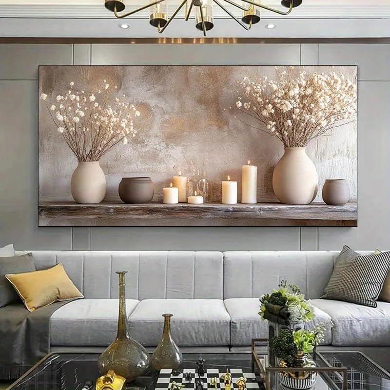 Tableau moderne sur toile pour habiller un grand mur vide facilement