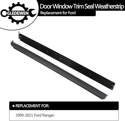 Miniatura 3 de Sello de moldura de ventana, juego de burletes, compatible con Ford Ranger 1999-2011, reemplaza # 6L5Z-1021452-AA, 6L5Z-1021453-AA, burlete