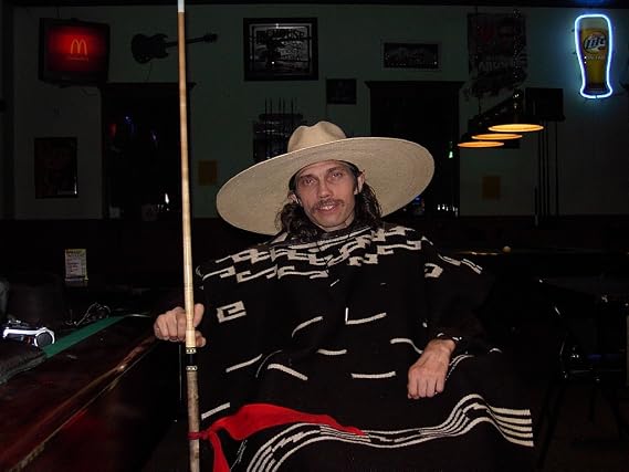 Sharpshooter Clint Eastwood Spaghetti Western Original Pattern 100% Wool Poncho w Leather Hat