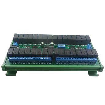 R4D3C32 32CH DIN35 C45 Rail Box DC 12V 24V RS485 Modbus RTU Relay Module24V Version