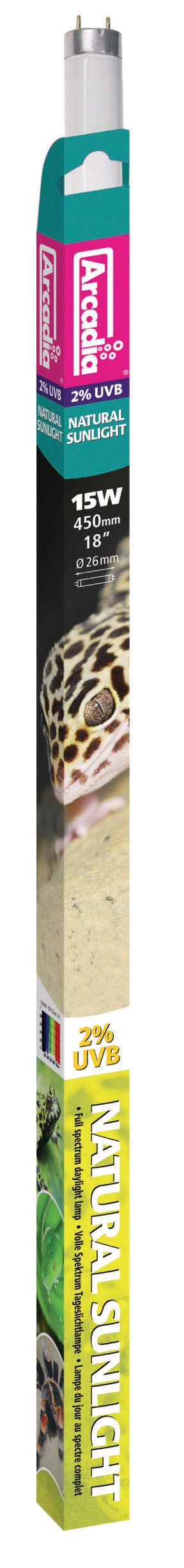 Arcadia FSU15 Natural Sunlight Lamp, 15 Watt, 18-inch