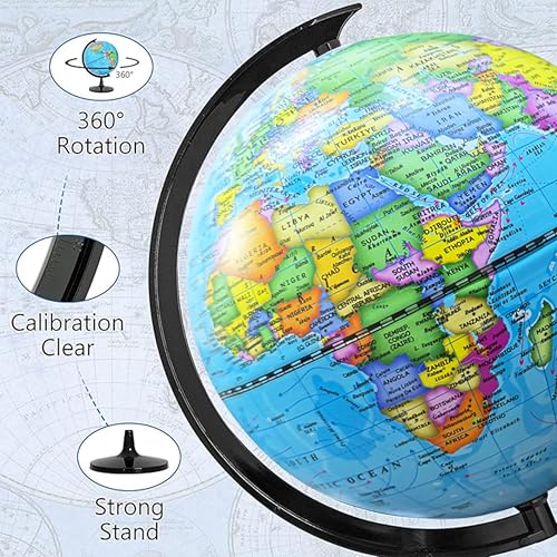 Image of World Globe Night Lamp With Led Light for Home Decor, Office Decor, Gift Item