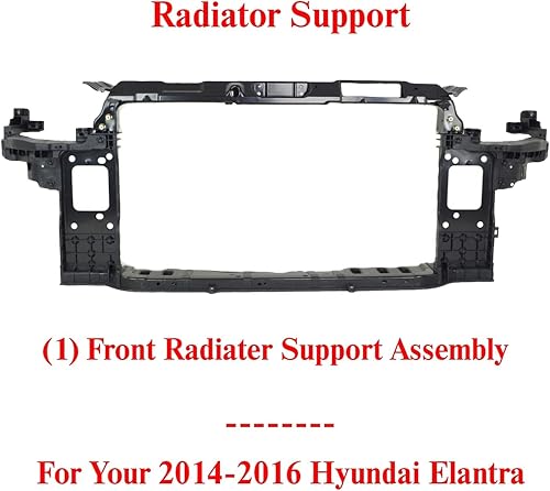 Miniatura 2 de New Front Radiator Support Assembly Plastic With Steel Direct Replacement For Hyundai Elantra Sedan 2014-2016 641013X003 HY1225180