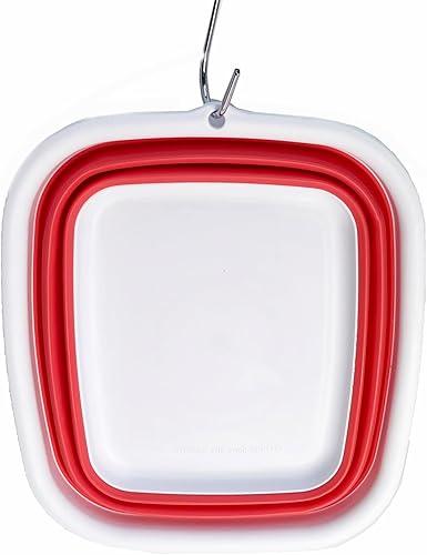 Miniatura 7 de SAMMART Juego de 2 piezas de cocina y exterior escurridor de platos plegable con tablero escurridor y cubo de plástico plegable (2, negro lavado +