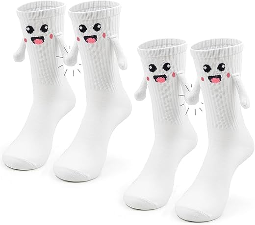 2Pair Funny Socks,Hand Holding Socks,Holding Hands Socks,with Hand Holding Design, Unique Gifts for Couples and Friends, C...