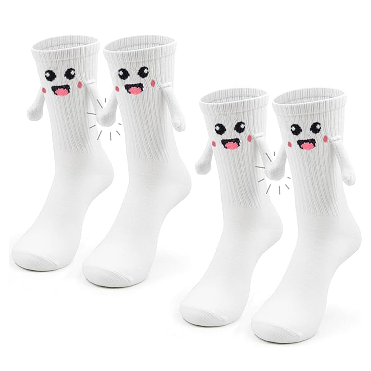 2Pair Funny Socks,Hand Holding Socks,Holding Hands Socks,with Hand Holding Design, Unique Gifts for Couples and Friends, Casual Wear and Social Media Content Creation