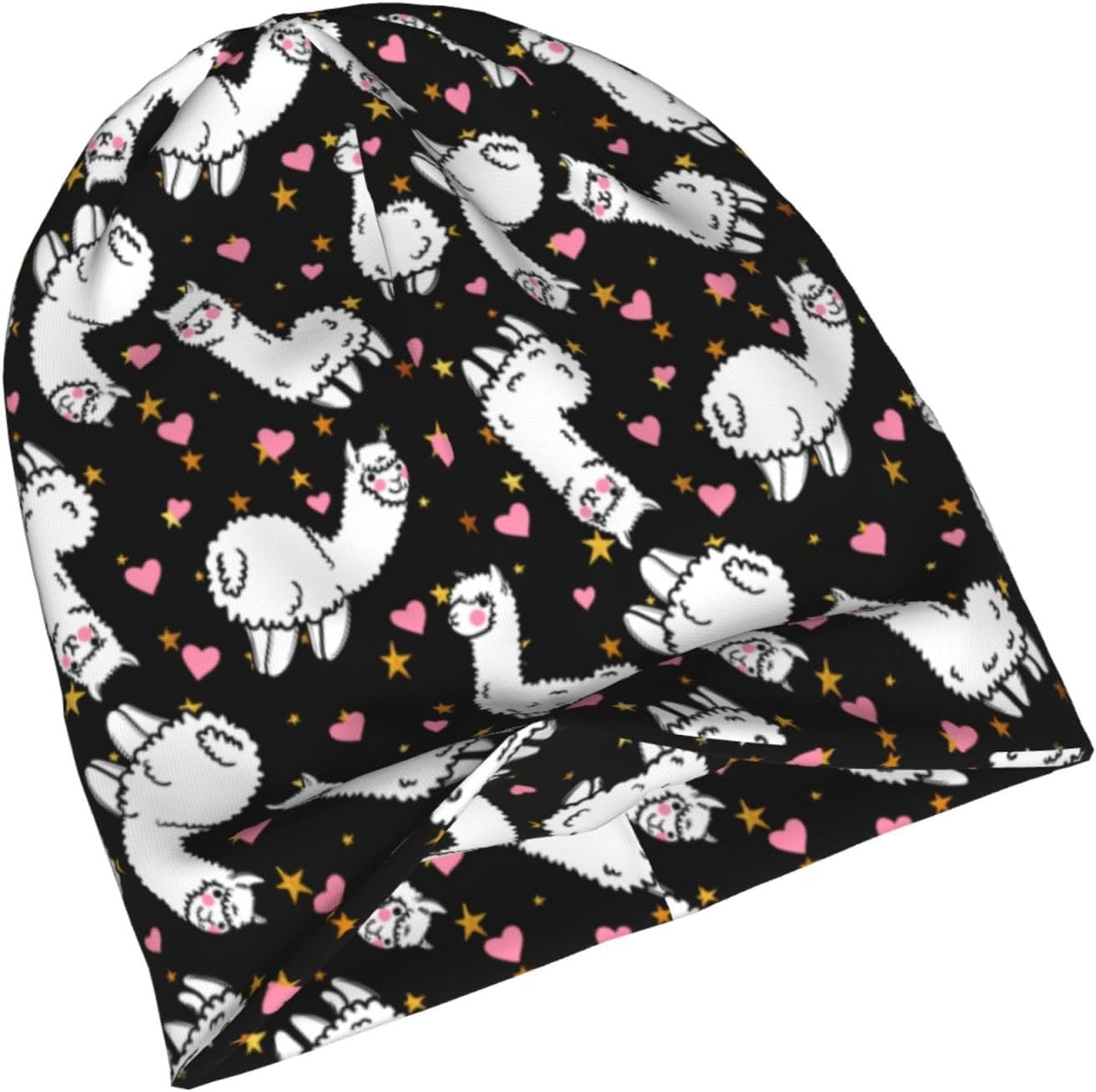 Alpaca Llama Beanie Hat Slouchy Knitted Chemo Thin Skull Cap for Women Men Running - Image 8