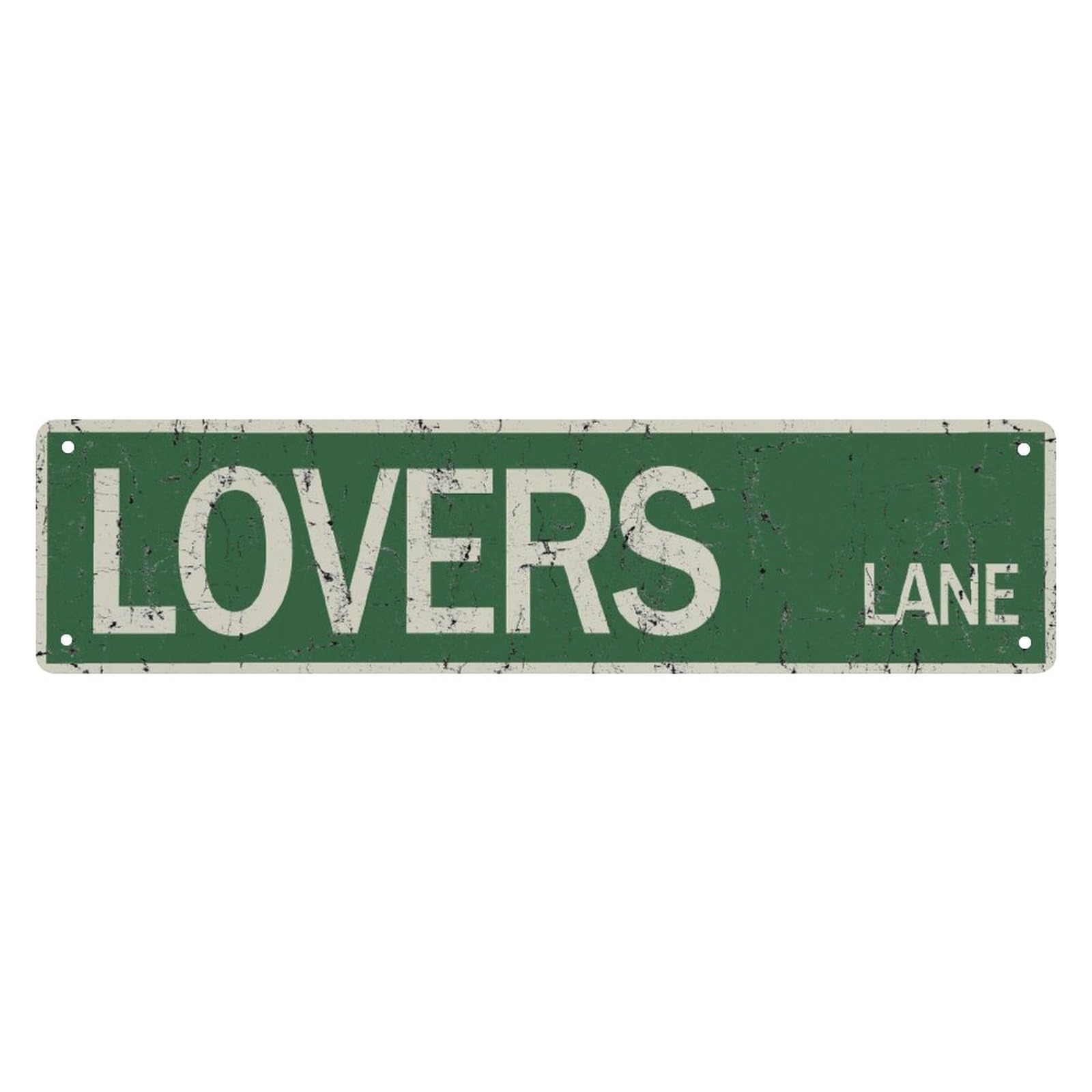 Vintage Street Sign Lovers Lane Sign Metal Sign Wall Decor For Home, Bar, Diner, Pub,Kitchen 4X16 Inches