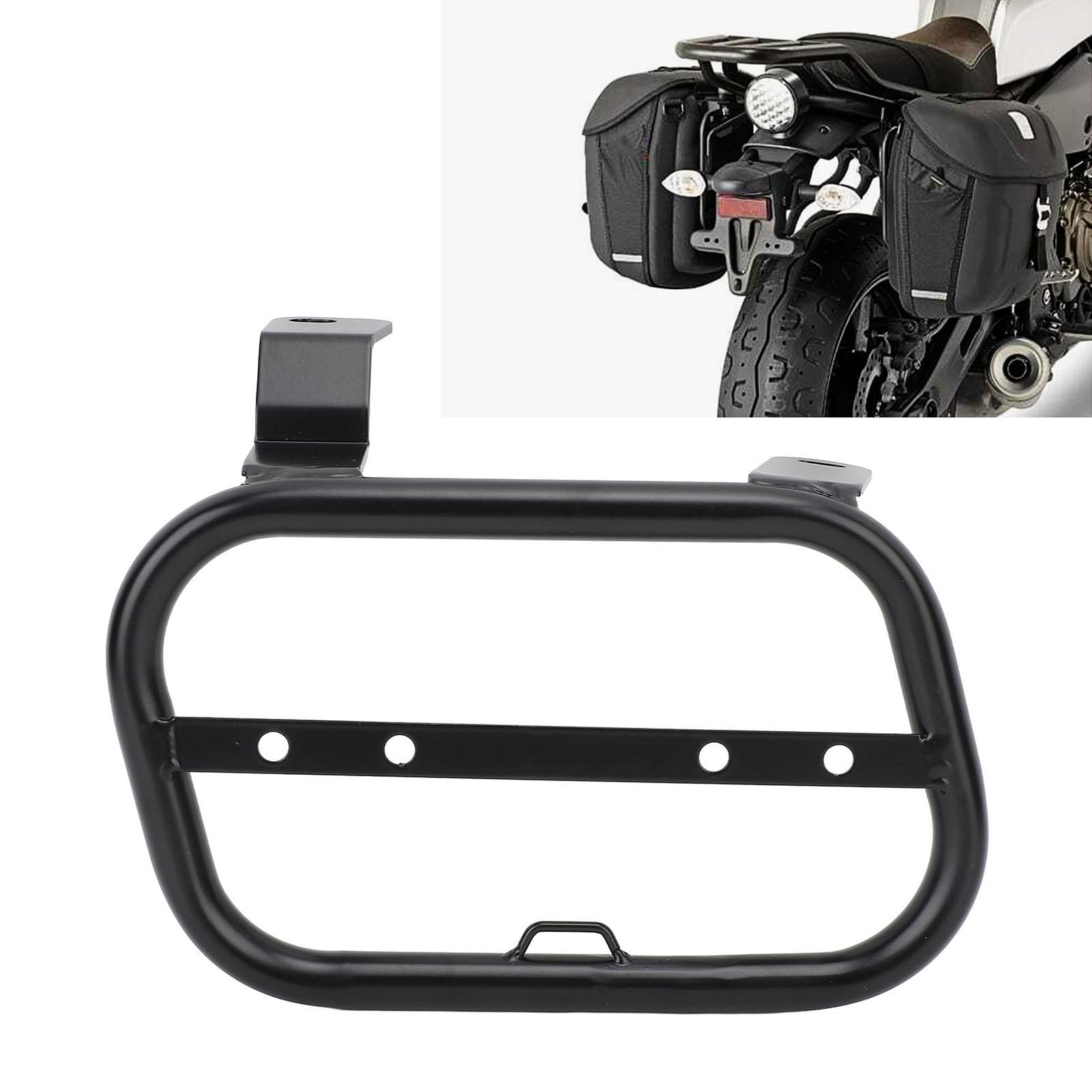 Soporte para Bolsa de Maletero de Motocicleta, Soporte de Tubo de Hierro Duradero para XSR 700 2017-2023, Elegante Solución de Almacenamiento de Montaje Lateral (Izquierda)