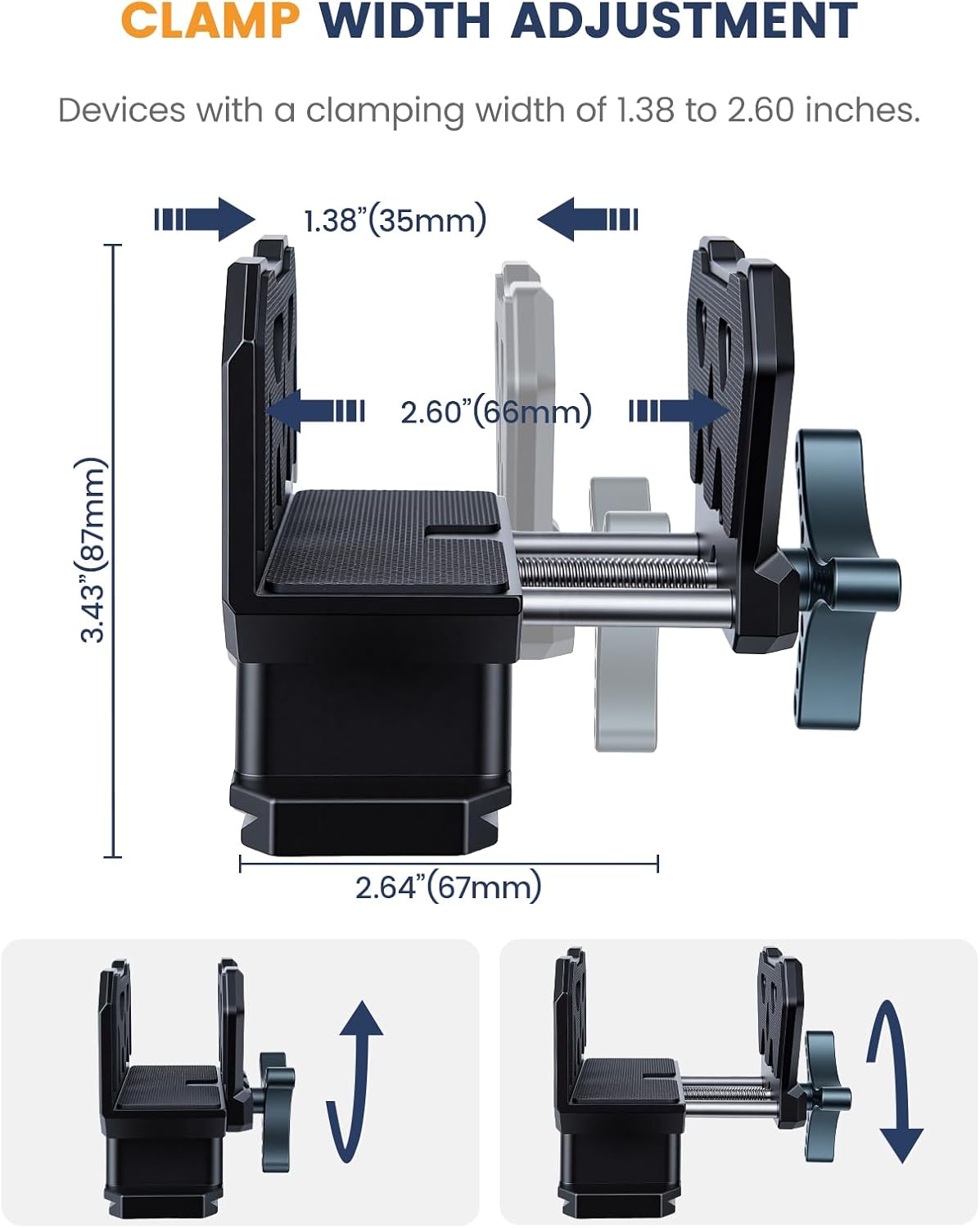 Saddle Tripod Mount for Hunting, Lightweight Universal Firearm clamp with Quick Release, Compatible with Standard tripods, Ball Heads, and M-LOK Arca-Style Rails.