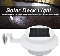 Vista 5 de Luces solares blancas de canalón, luces solares de canalón, luces decorativas para exteriores, impermeables, lámpara de valla LED para iluminación