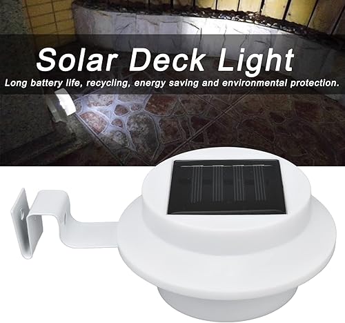 Miniatura 5 de Luces LED de canalón, 3 luces LED solares para exteriores, impermeables, para jardín, patio, lámpara de pared con soporte para valla, pared,