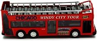 Vista 4 de Chicago Sightseeing - Autobús de dos pisos con parte superior abierta, color rojo 2168CG - Réplica de modelo fundido a presión a escala de 6