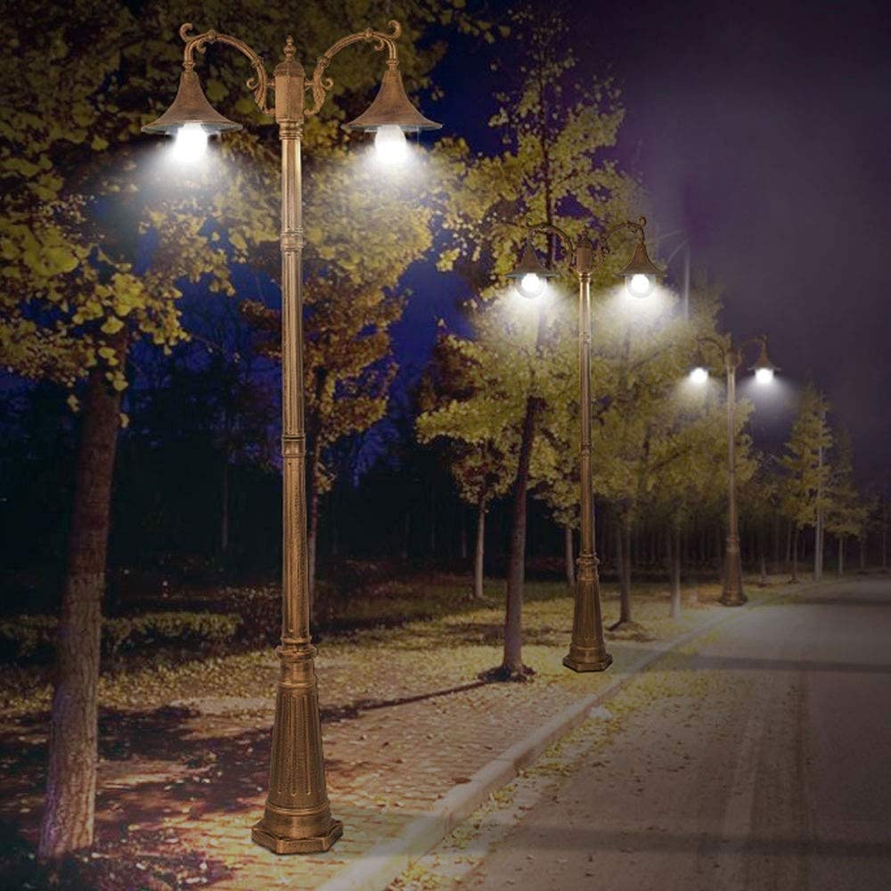 Latarnie Zewnętrzne, antykorozyjne aluminiowe słupki Wodoodporne latarnie uliczne Villa Garden Lampa z wysokim słupem Dziedziniec Ogród Trawnik Przezroczyste szkło Latarnia słupkowa Lampa słupkowa (wy