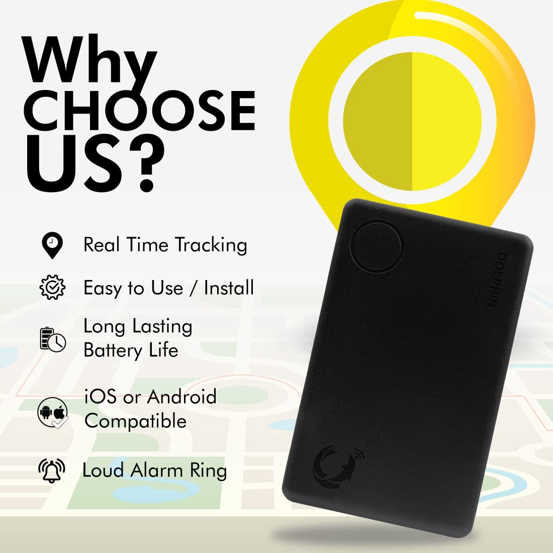 tag8, DOLPHIN Smart Wallet Tracker Card, Wallet Finder Smart Card, Bluetooth Item Finder, Works with Android & iOS - Image 3