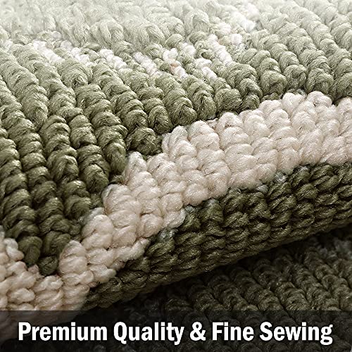 Thrilrug Indoor Fall Doormat 36"X24",Durable Welcome Mat Low Profile Floor Mat Absorbent Front Back Door Mat Outdoor Non Slip Rugs For Entryway, Patio, High Traffic Areas Washable-Sage Green Trellis #TOP2