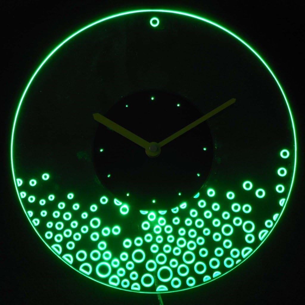 ADVPRO cnc2006-b Bubbles Illuminated Edge Lit Bar Beer Neon Sign Wall Clock with LED Night Light