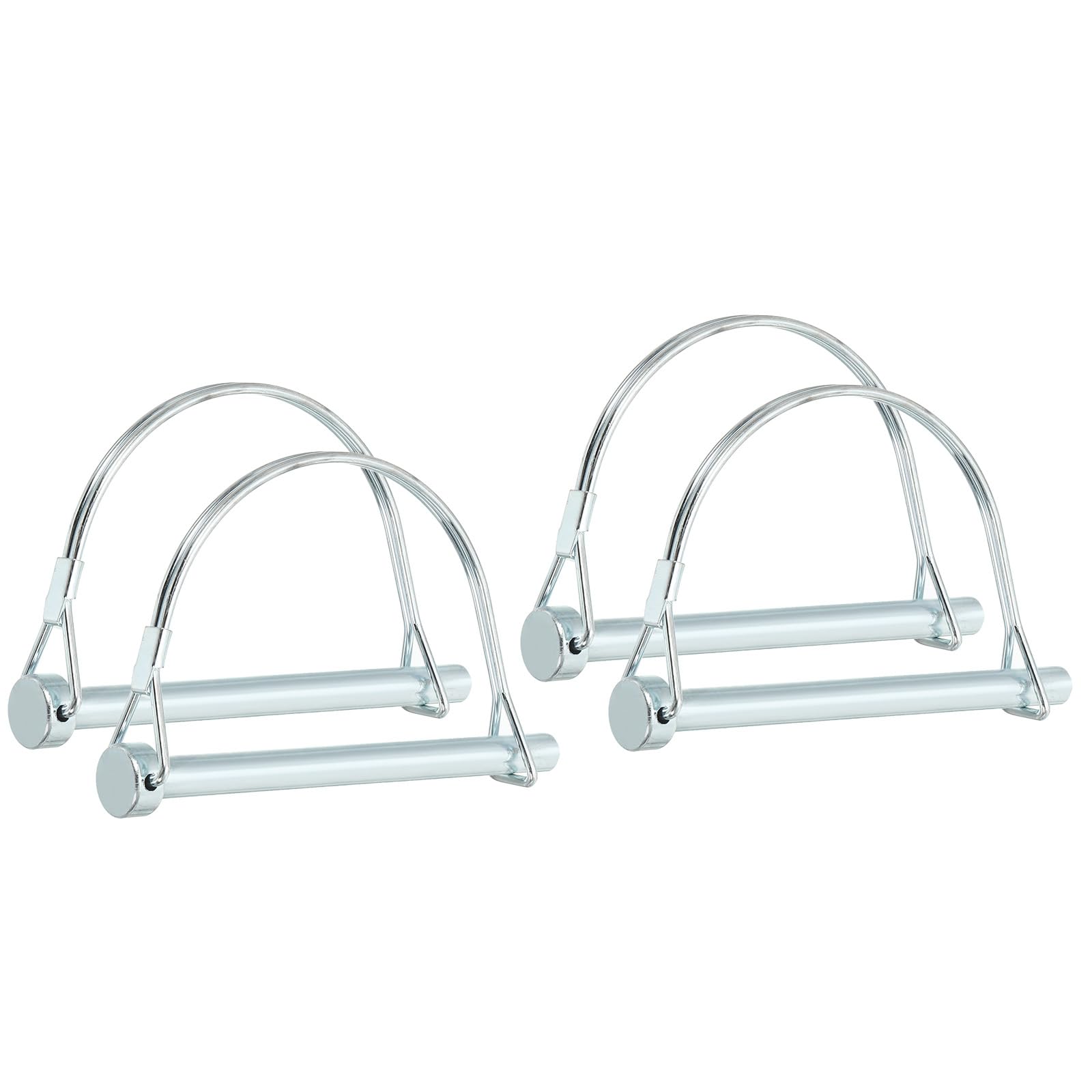 PATIKIL Trailer Coupler Pin 5/16x3-15/16x3.35"(D*L*IW), 4 Pcs Wire Lock Pin Safety Shaft Locking Pin Round Pto Pins for Farm Trailers Lawn Hitches Garden Tractor Kayak Boat (8x100x85mm)