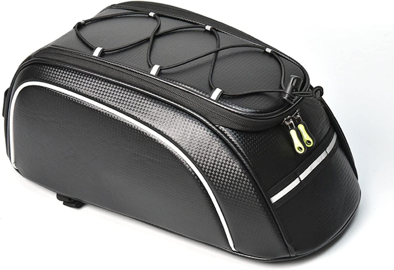 Rear Bike Rack Bag, 8L Waterproof Cycling Pannier Trunk Carrier with Reflective Strips & Adjustable Cord for Commuter Travel Outdoor