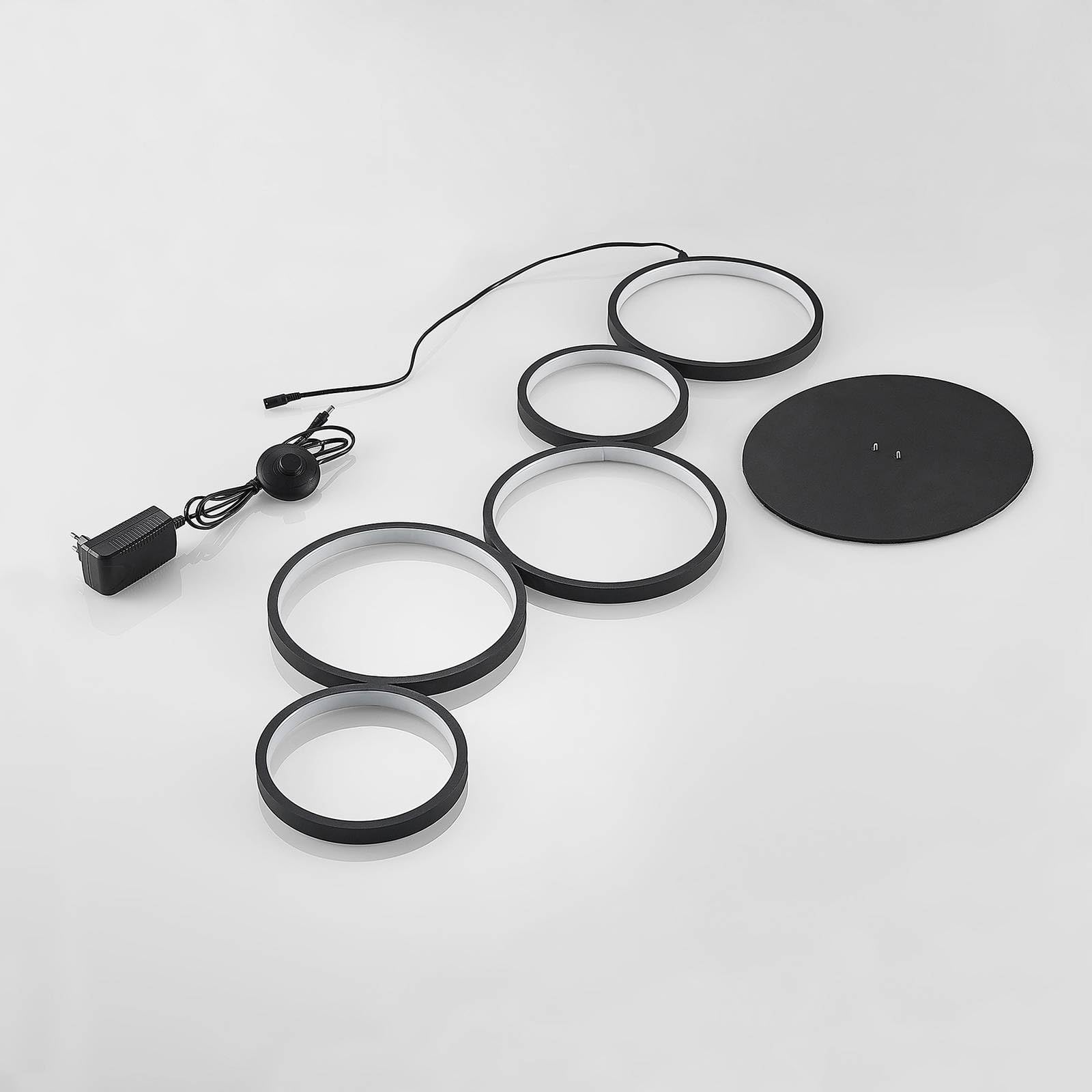 Lindby Lampada LED da terra (Moderno) colore Nero, in Metallo ad es. Soggiorno & Sala pranzo lampadina inclusa lampada