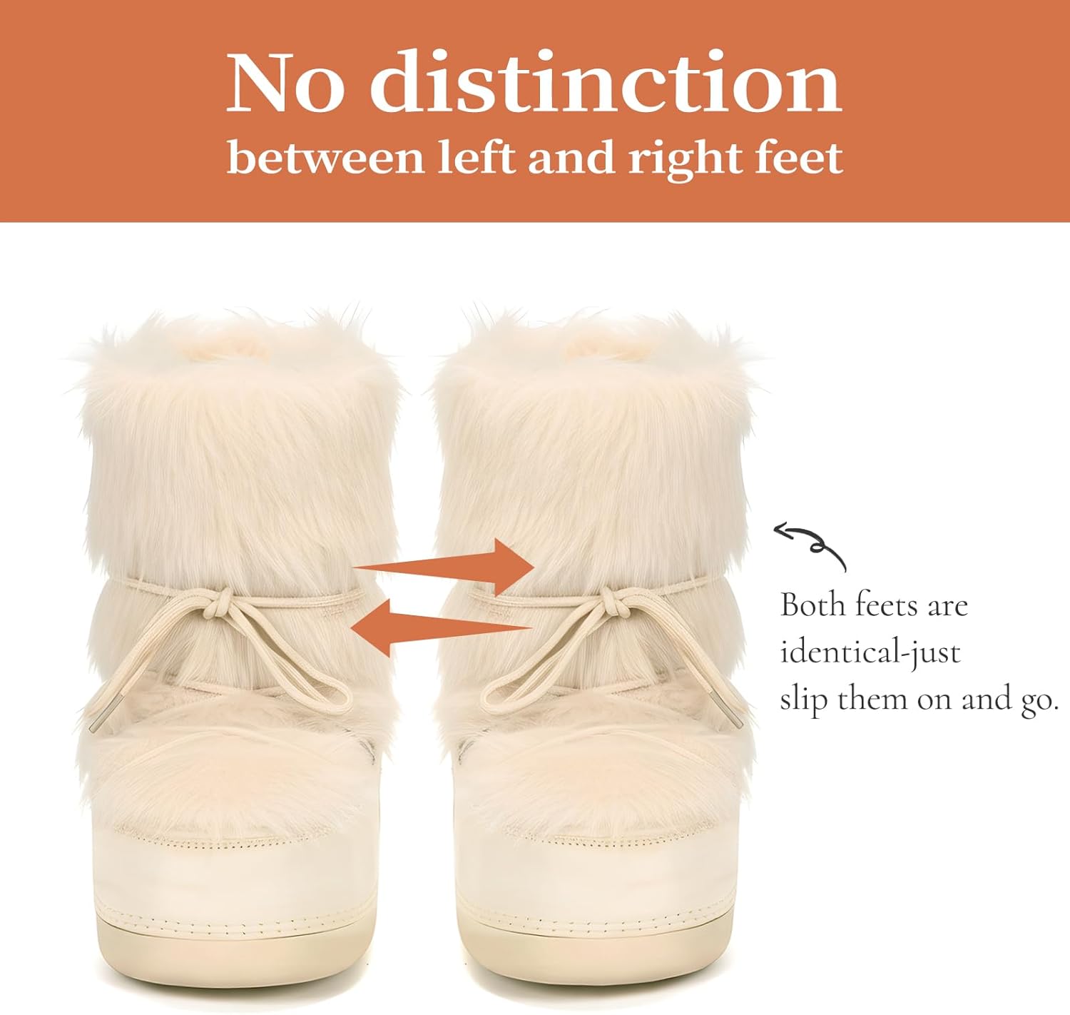 Women's Faux Fur Snow Boots for Women Warm Winter Fluffy Boots Fuzzy Comfortable Shoes - Image 4