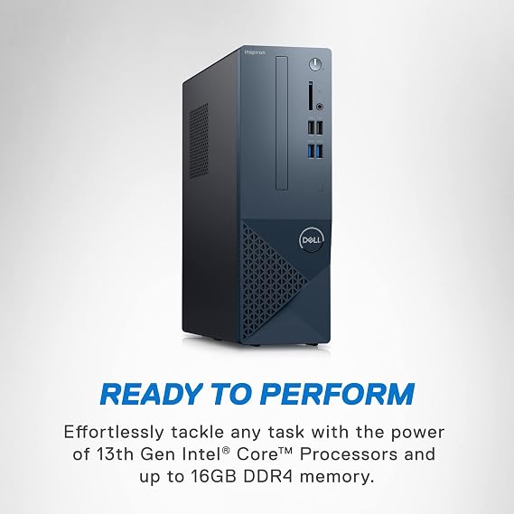 Dell Inspiron 3020S Desktop - Intel Core i5-13400 Processor, 16GB DDR4 RAM, 512GB SSD + 1TB HDD, Intel UHD 730 Graphics, Windows 11 Home, Premium Support & Dell Migrate - Mist Blue