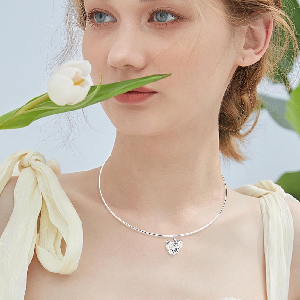 UNICRAFTALE 12 pezzi in 2 colori, 14,5 cm, filo per donna, collana girocollo in platino, collana aperta in metallo, semplice choker, per la creazione di gioielli fai da te