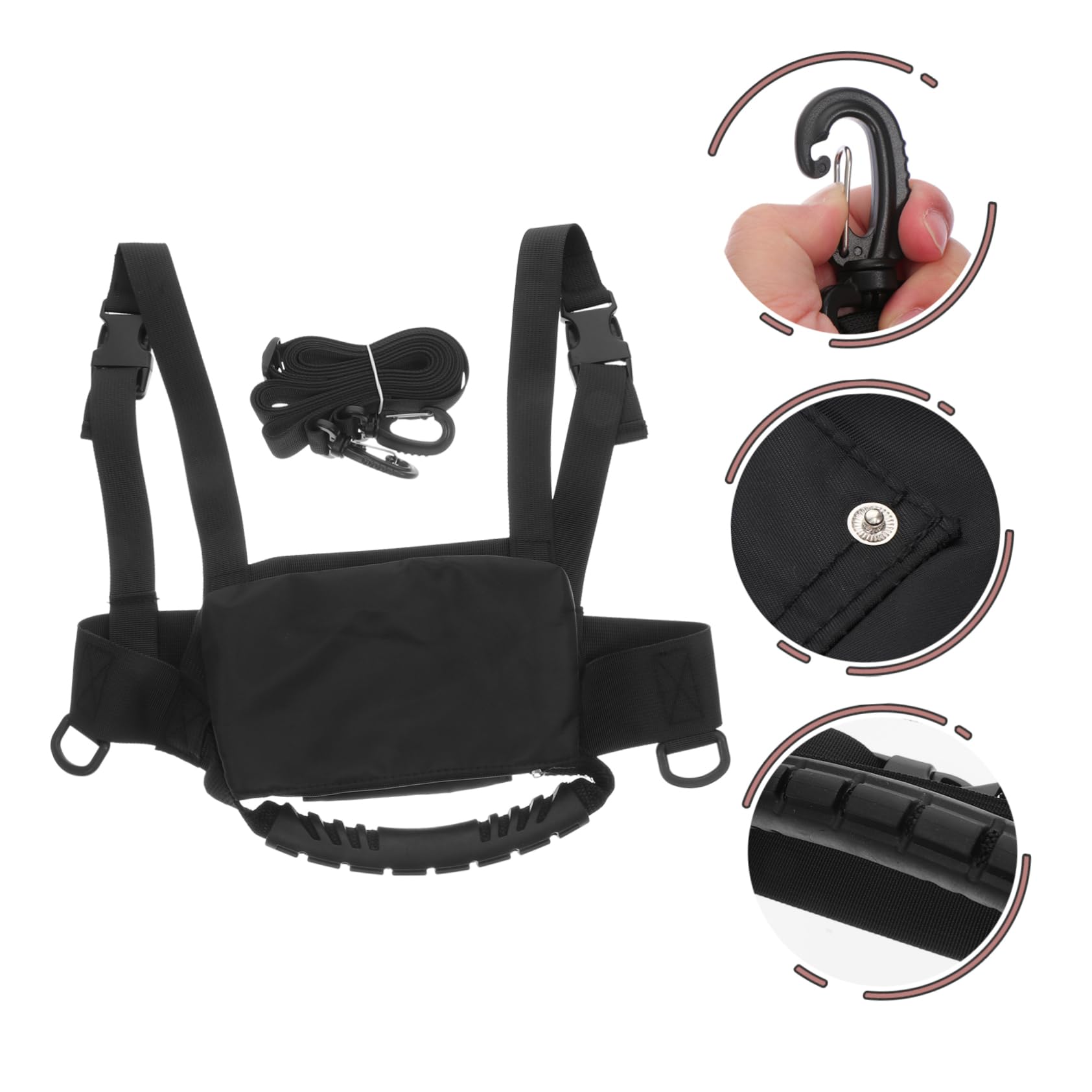 Totority Children Ski Strap Skiing Teaching Belt Skating Safety Strap Anti-Fall Traction Harness Nylon Polyester for Boys and Girls