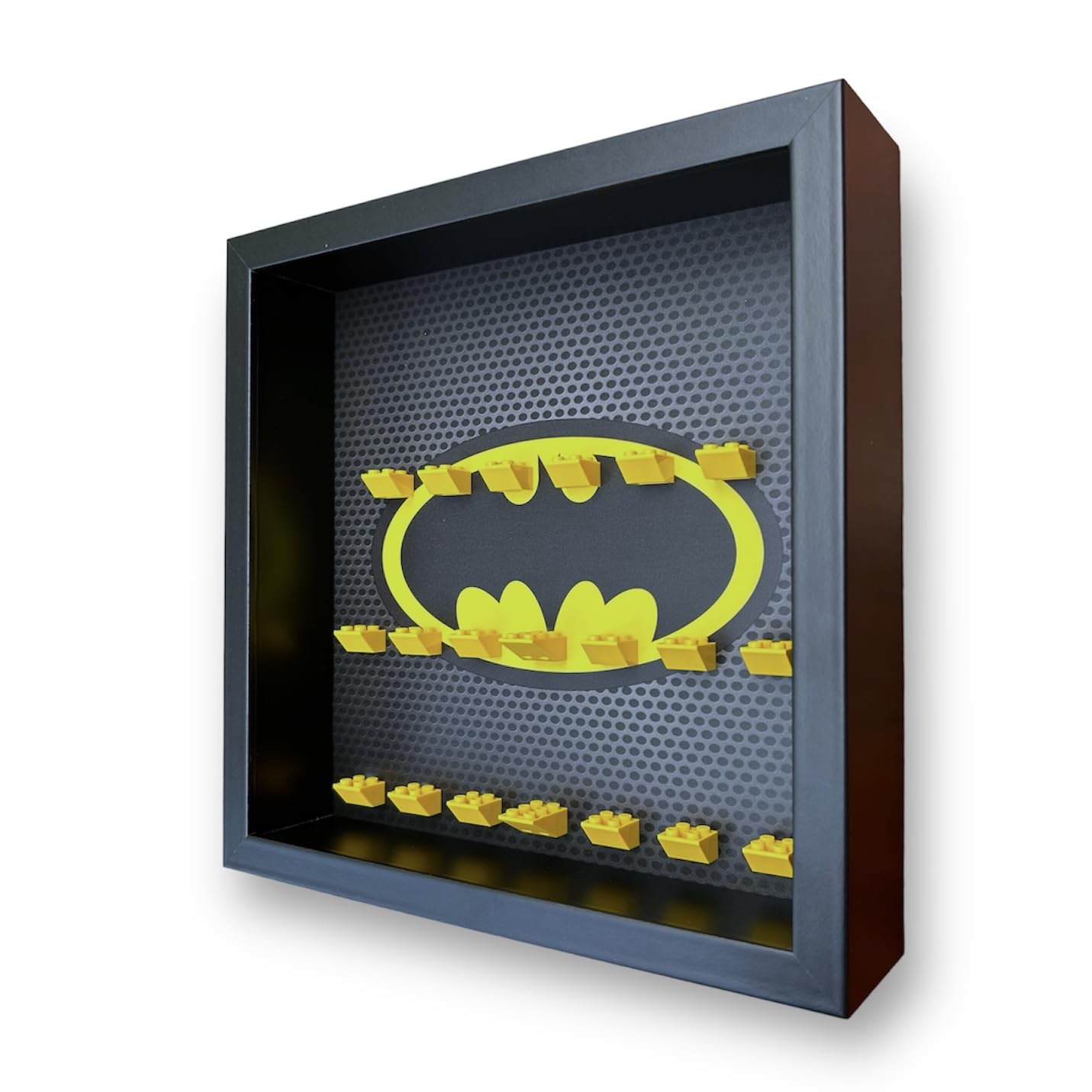 Frame Punk Minifigure Display Case - for LEGO Batman Movie Minifigures Series 1 71017 or 2 71020 - Dust Protection - Wall Mount or Free Stand - Black Frame