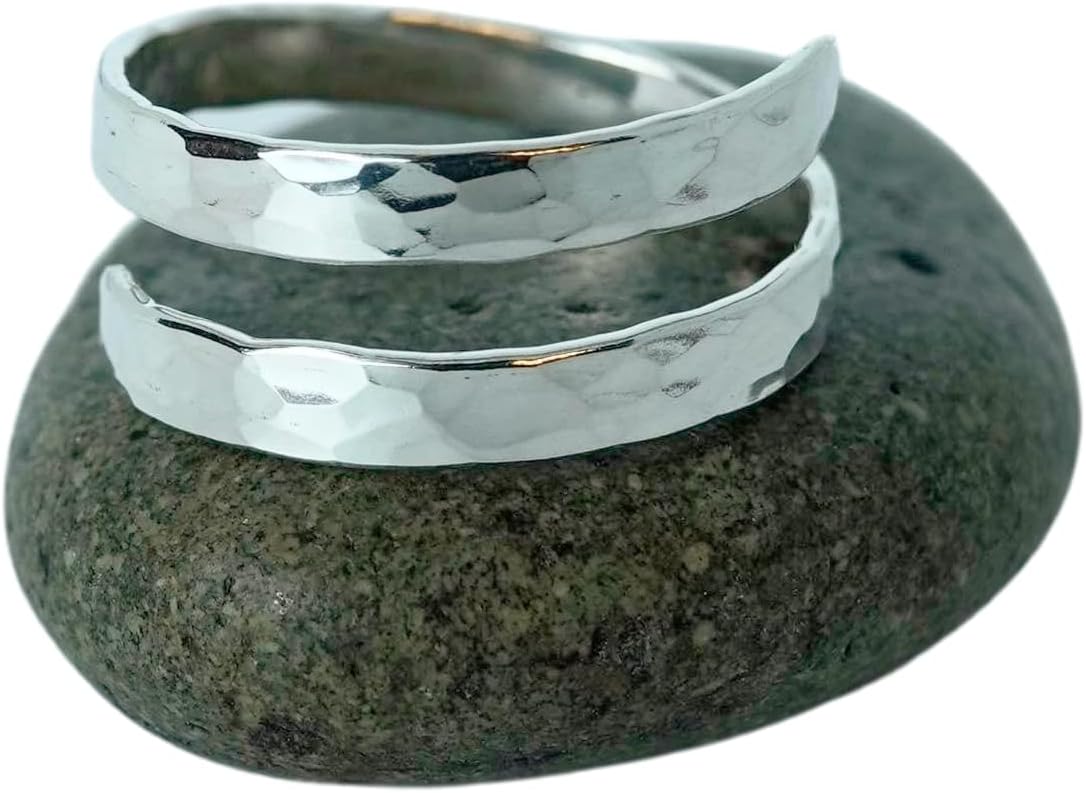 Hammered Sterling Silver Adjustable Ring