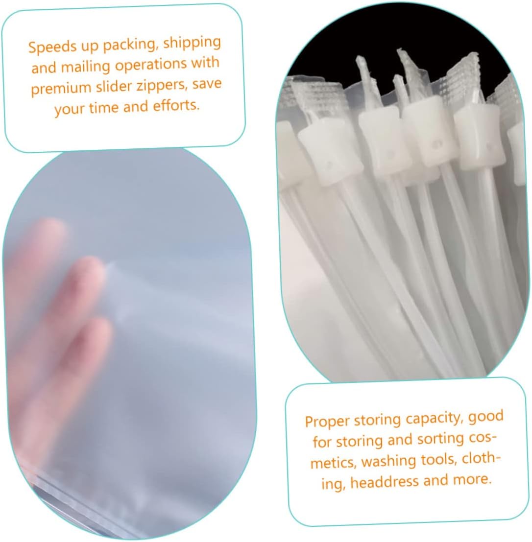 50pcs Clothes Packaging Bags PE Reusable Resealable Travel Zipper Sealed image 3