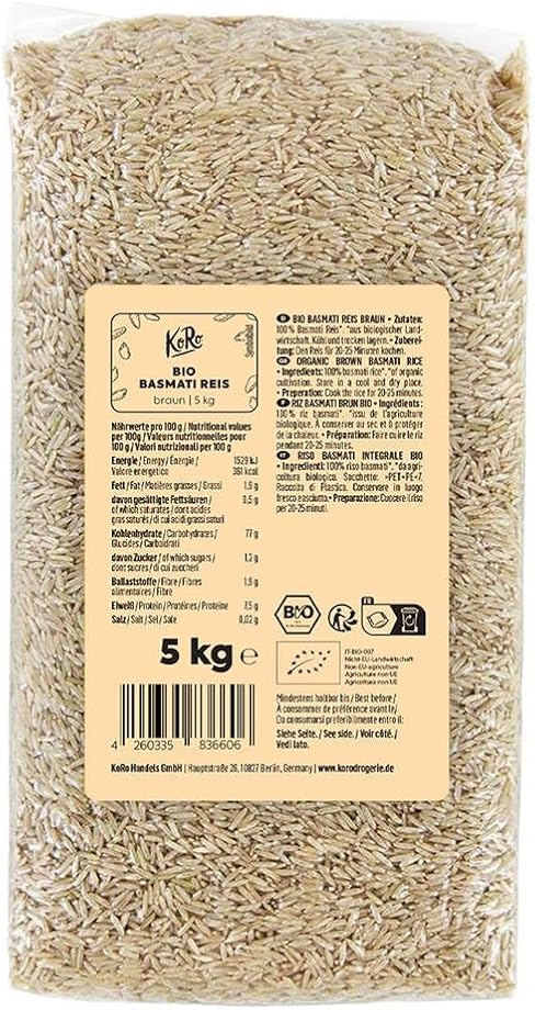 Riso basmati integrale bio 5 kg koro