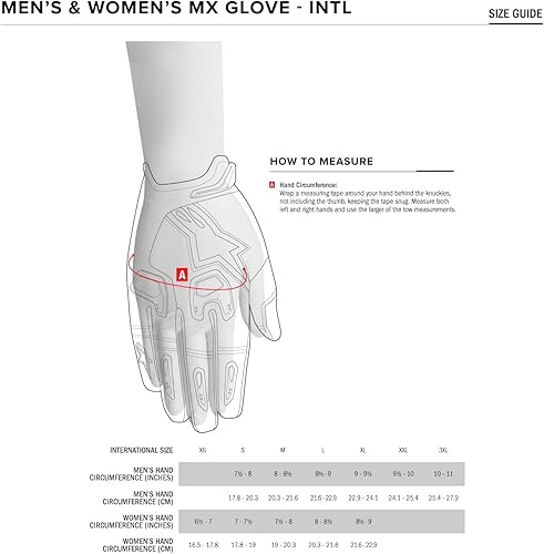 Miniatura 3 de Alpinestars Guantes de radar juveniles protección ligera y duradera con diseño ergonómico y palma reforzada para montar fuera de carretera