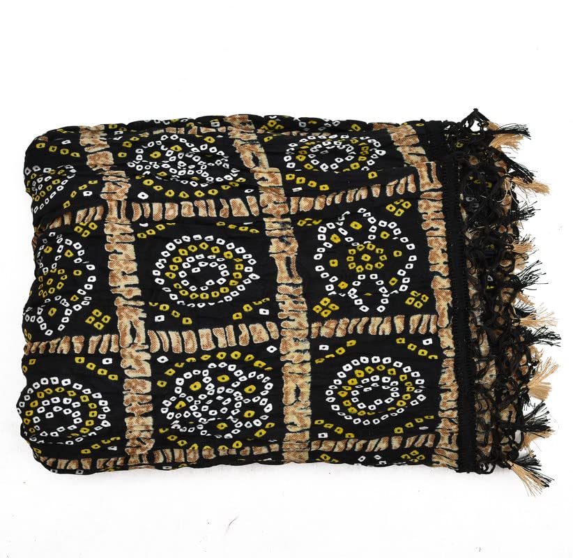 Women's Rajasthani Printed Traditional Silk Bandhej Dupatta Chunni Scarf2