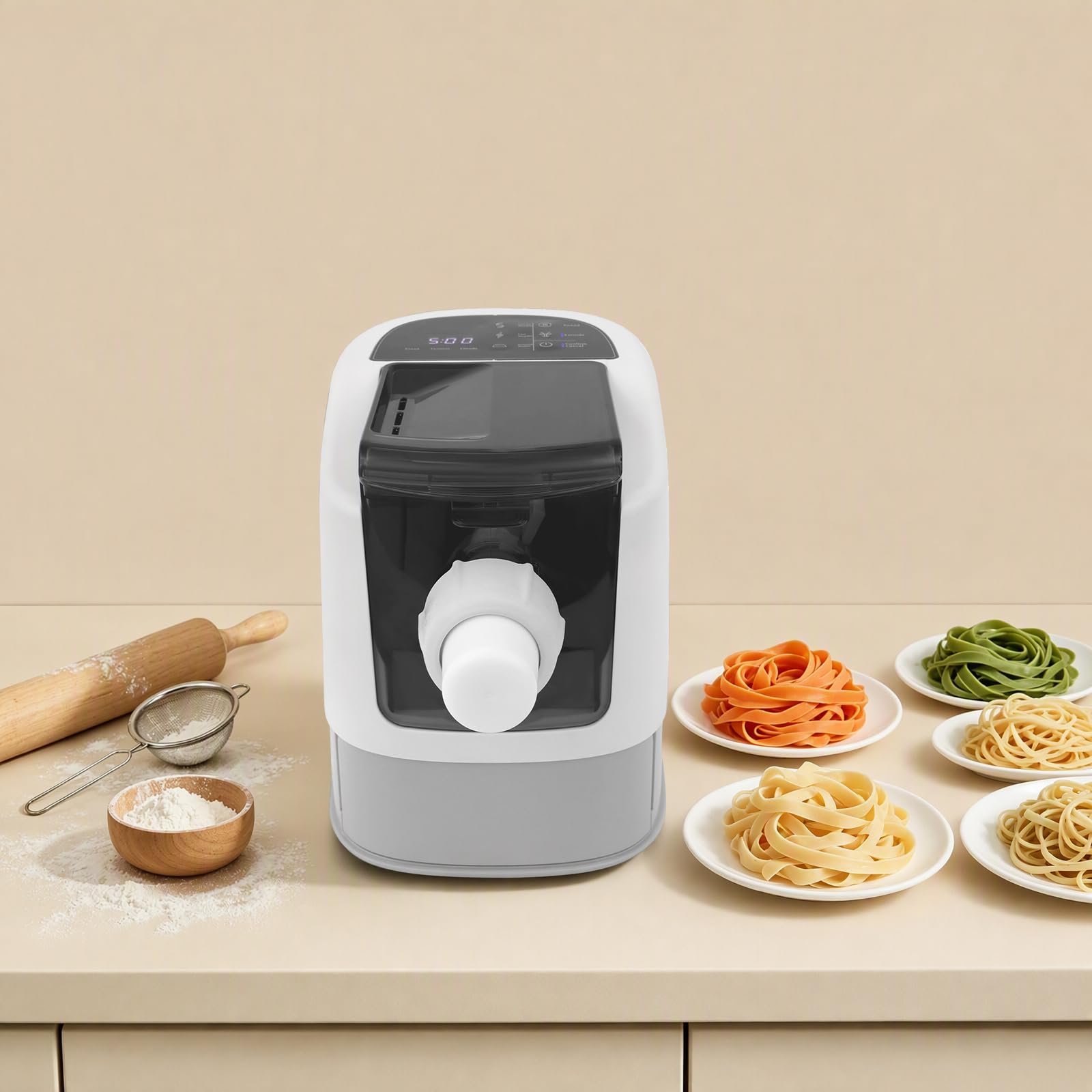Nudelmaschine Elektrische Teigkneter Pasta Hersteller 13 Formen 500g