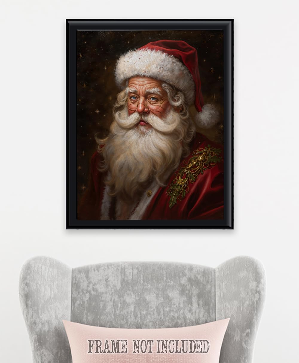 Amazon.com: Santa Claus Portrait - 18x24 Unframed Poster - Vintage