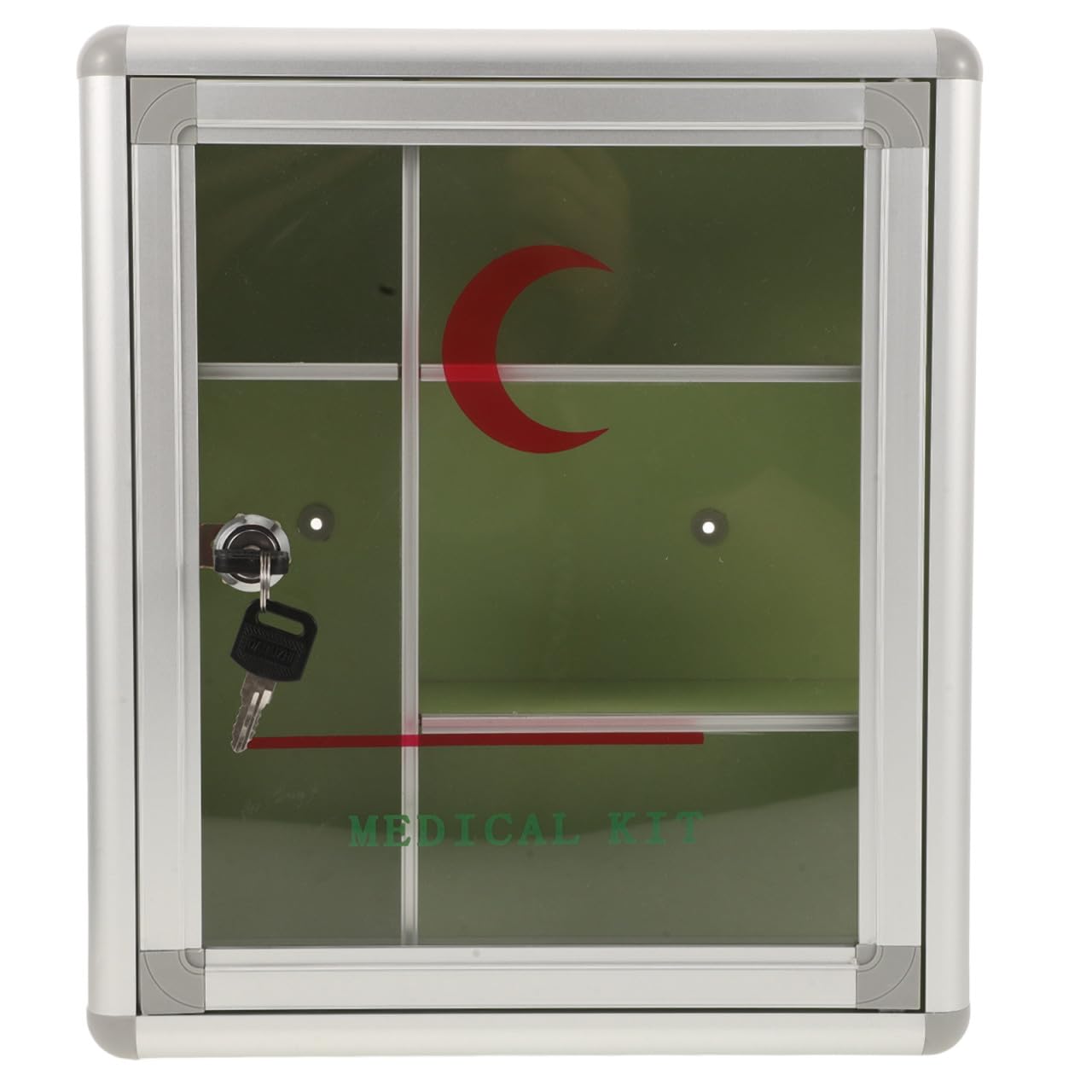 ULTECHNOVO Botiquín de Pared Pequeño con Cerradura para Medicamentos | Aleación de Aluminio y Tablero de Densidad, Almacenamiento Multifuncional, Uso Doméstico y Actividades al Aire Libre