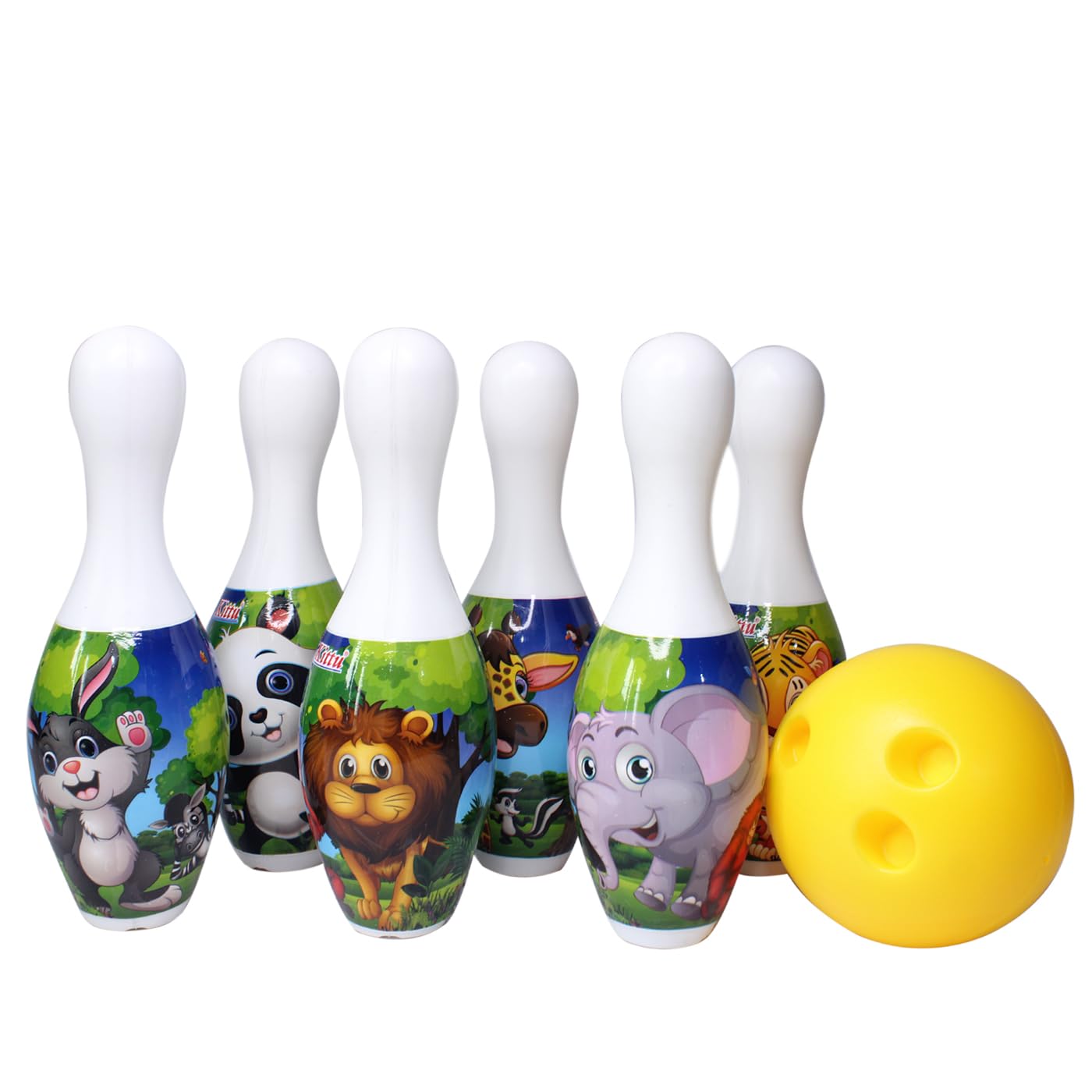 Kabello Cartoon Printed Bowling Pin Set Bowling Game for Kids Boys and Girls for Indoor Outdoor Playing