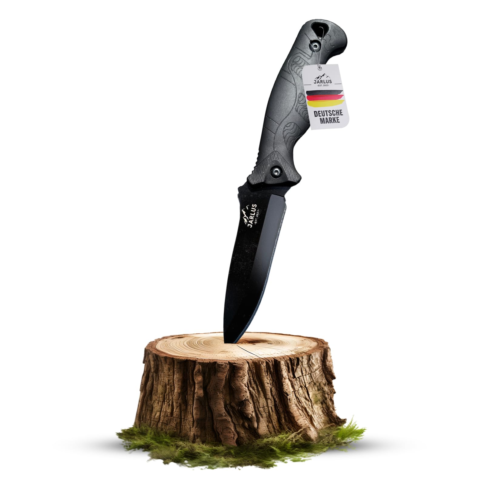 Jagdmesser - Premium Outdoor Messer mit scharfer feststehender Klinge aus Edelstahl 11,5 cm - Survival Messer mit Messertasche